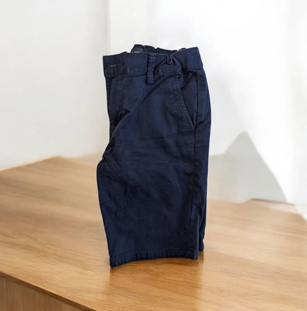 The Children's Place Kids Stretch Chino Shorts Navy Cotton Size 8